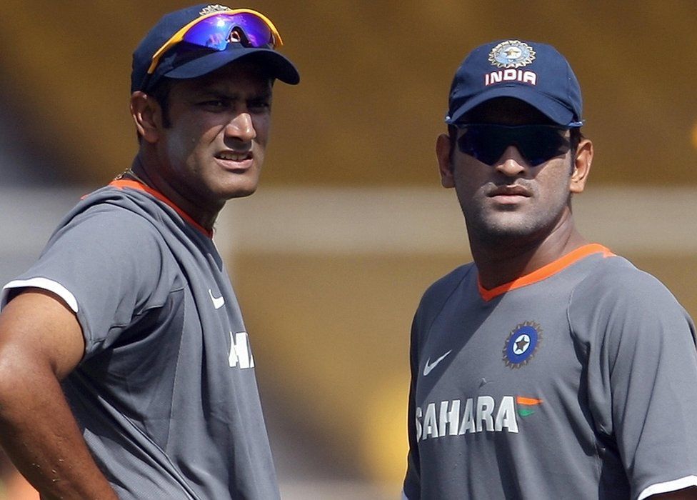 MS Dhoni Anil Kumble